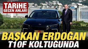 Cumhurbaşkanı Erdoğan, Togg T10F koltuğunda! Tarihe geçen anlar