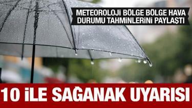 Meteorolojiden 10 ile sağanak uyarısı! 