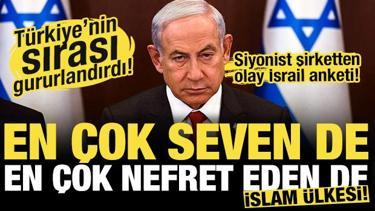 Siyonist şirketten olay anket! İşte İsrail'i en çok seven ve en çok nefret eden ülkeler!