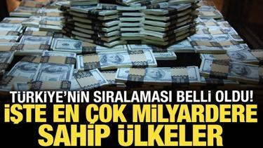 Dünyanın en çok milyardere sahip ülkeleri belli oldu: Türkiye kaçıncı sırada?