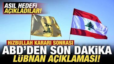 Hizbullah kararı sonrası ABD'den son dakika Lübnan açıklaması! Asıl hedefi açıkladılar