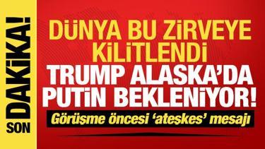 Tarihi zirveye dakikalar kaldı! Trump Alaska'ya indi: Görüşme öncesi 'ateşkes' mesajı!
