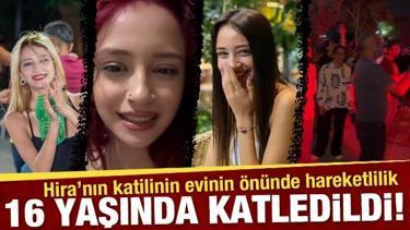 16 yaşındaki Hira’yı katletmekten yakalanan şüphelinin evinin önünde hareketli anlar