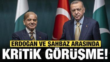 Cumhurbaşkanı Erdoğan Bakü'de Şahbaz Şerif'i kabul etti