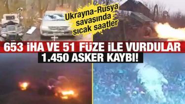 653 İHA ve 51 f&uuml;ze ile vurdular! Ukrayna-Rusya savaşında sıcak saatler: 1.450 asker kaybı!