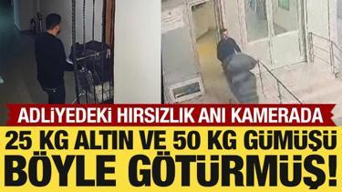 Büyükçekmece Adliyesi'ndeki hırsızlık görüntüleri ortaya çıktı