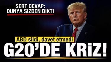 Son dakika: G20'de kriz! ABD sildi, davet etmedi! Sert cevap: D&uuml;nya sizden bıktı