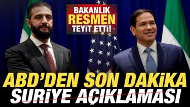ABD'den son dakika Suriye a&ccedil;ıklaması! Bakanlık resmen teyit etti