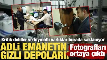 Adli emanetin gizli depolarından kareler ortaya &ccedil;ıktı! Y&uuml;z tanıma sistemi ile giriyorlar!