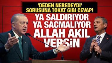 Cumhurbaşkanı Erdoğan'dan &Ouml;zg&uuml;r &Ouml;zel'e sert tepki: Ya saldırganlaşıyor ya sa&ccedil;malıyor