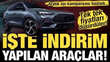 Fiyatları d&uuml;ş&uuml;rd&uuml;ler! İşte Aralık ayı indirim yapılan sıfır otomobiller!