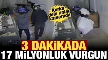 2 hırsızdan 3 dakikada 17 milyon liralık vurgun! Korku dolu anlar kamerada