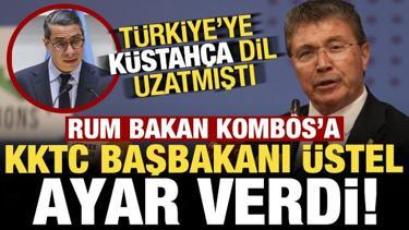 KKTC Başbakanı &Uuml;stel'den Rum bakana 'T&uuml;rkiye' tepkisi!
