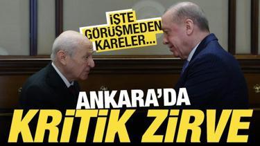 Ankara'da kritik zirve: Cumhurbaşkanı Erdoğan ile Bah&ccedil;eli g&ouml;r&uuml;şmesi sona erdi