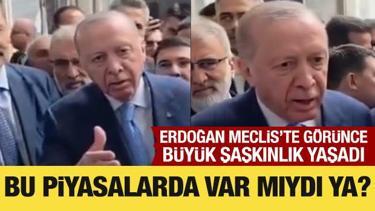 Cumhurbaşkanı Erdoğan, Meclis'te Murat Yetkin'i g&ouml;r&uuml;nce şaşkınlık yaşadı