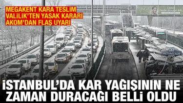 İstanbul'da kar yağışının ne zaman sona ereceği belli oldu