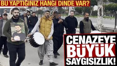 Cenazeye b&uuml;y&uuml;k saygısızlık! Davul zurnayla uğurladılar...