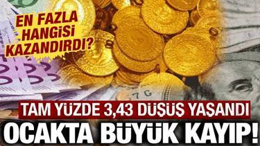 Ocak ayının en &ccedil;ok kazandıran yatırımı belli oldu: Y&uuml;zde 3,43 kayıp!