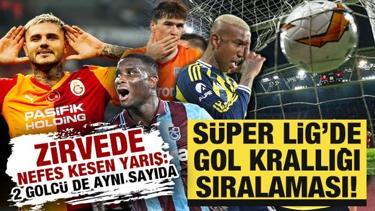 S&uuml;per Lig'de nefes kesen krallık yarışı! Zirvede eşitlik bozulmuyor: 2 golc&uuml; aynı sayıda