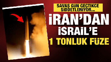 İran'dan İsrail'e 1 tonluk f&uuml;ze fırlatıldı