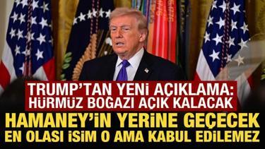 Trump'tan İran a&ccedil;ıklaması: Hamaney'in oğlu kabul edilemez
