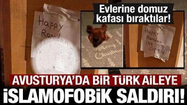 Avusturya'da İslamofobik saldırı: T&uuml;rk ailenin evine domuz kafası bıraktılar