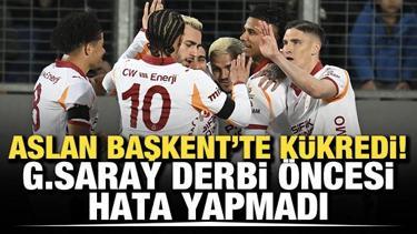 Aslan Başkent'te k&uuml;kredi! Galatasaray derbi &ouml;ncesi hata yapmadı