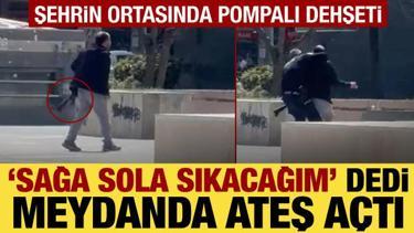 Diyarbakır'da pompalı t&uuml;fek dehşeti! Rastgele ateş a&ccedil;tı, polis son anda durdurdu