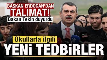 Başkan Erdoğan'dan talimat! Bakan Tekin duyurdu! Okullarla ilgili yeni kararlar