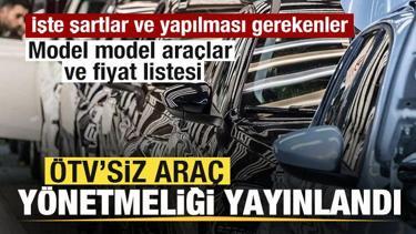 &Ouml;TV'siz ara&ccedil; y&ouml;netmeliği yayınlandı! İşte aranan şartlar! 