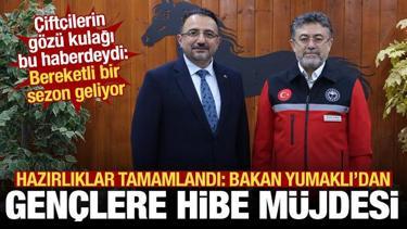Bakan Yumaklı'dan gen&ccedil;lere hibe desteği m&uuml;jdesi: Bir g&uuml;zel haber de &ccedil;ift&ccedil;ilere