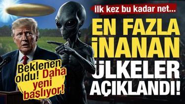 Beklenen oldu: Yayınladılar! Uzaylılara en &ccedil;ok inanan &uuml;lkeler a&ccedil;ıklandı! T&uuml;rkiye ka&ccedil;ıncı?