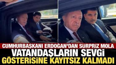 Cumhurbaşkanı Erdoğan sevgi g&ouml;sterisine kayıtsız kalmadı