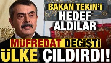 M&uuml;fredat değişti, &uuml;lke &ccedil;ıldırdı! Bakan Tekin'i hedef aldılar...