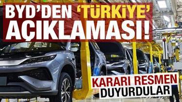 Son dakika haberi: BYD'den T&uuml;rkiye a&ccedil;ıklaması! Kararı resmen duyurdular...