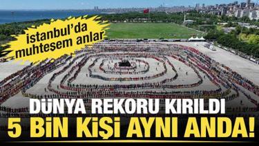 İstanbul'da 5 bin kişi aynı anda horon oynayarak Guinness Rekorlar Kitabı'na girdi