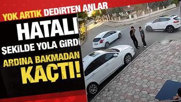 Kazaya sebebiyet veren cip, bir şey olmamış gibi olay yerinden uzaklaştı