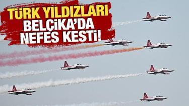 T&uuml;rk Yıldızları'nın Bel&ccedil;ika'daki g&ouml;sterisi b&uuml;y&uuml;k ilgi g&ouml;rd&uuml;