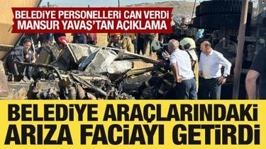 Ankara'da belediyeye ait hafriyat kamyonları &ccedil;arpıştı: 2 &ouml;l&uuml;
