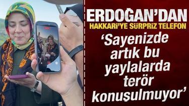 Erdoğan, Hakkarili kadınlara seslendi: Sayenizde artık bu yaylalarda ter&ouml;r konuşulmuyor