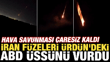 İran f&uuml;zeleri &Uuml;rd&uuml;n'deki ABD &uuml;ss&uuml;n&uuml; vurdu! Hava savunması &ccedil;aresiz kaldı