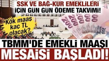 TBMM'de emekli maaşı mesaisi başladı! K&ouml;k maaş ka&ccedil; TL olacak?