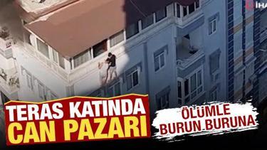 Antalya'da teras katında can pazarı: Alevlerden ka&ccedil;ıp pencereye sarktılar