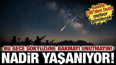 Bu gece g&ouml;ky&uuml;z&uuml;ne bakmayı unutmayın! Saatte 100&rsquo;den fazla meteor g&ouml;r&uuml;lecek