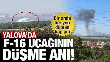 Yalova'da eğitim u&ccedil;ağının d&uuml;şme anı kamerada!