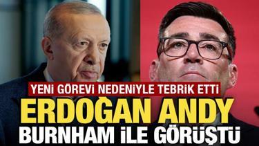 Cumhurbaşkanı Erdoğan Birleşik Krallık Başbakanı Burnham ile g&ouml;r&uuml;şt&uuml;