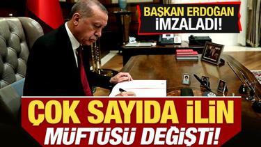 Başkan Erdoğan'dan atama kararları! &Ccedil;ok sayıda ilin m&uuml;ft&uuml;s&uuml; değişti