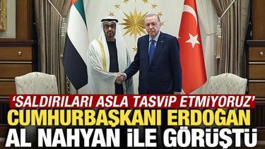 Cumhurbaşkanı Erdoğan, Al Nahyan ile g&ouml;r&uuml;şt&uuml;