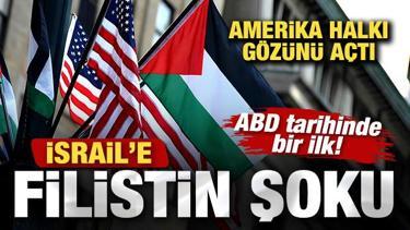 ABD tarihinde bir ilk! Amerika halkı g&ouml;z&uuml;n&uuml; a&ccedil;tı! İsrail'e Filistin şoku