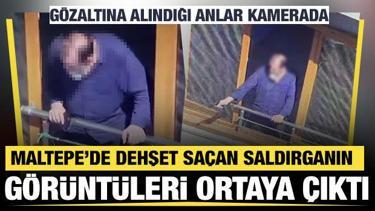 Maltepe&rsquo;de dehşet sa&ccedil;an silahlı saldırganın g&ouml;zaltına alındığı anlar kamerada
